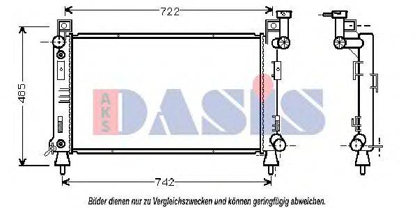 AKS DASIS CR2030 Радіатор, охолодження двигуна