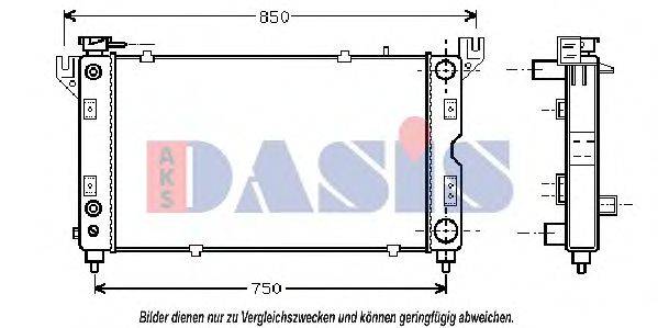 AKS DASIS CR2028 Радіатор, охолодження двигуна