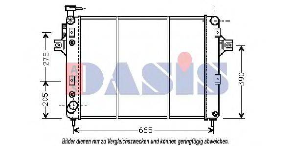 AKS DASIS JE2017 Радіатор, охолодження двигуна