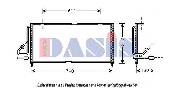 AKS DASIS 55036599AB Конденсатор, кондиціонер