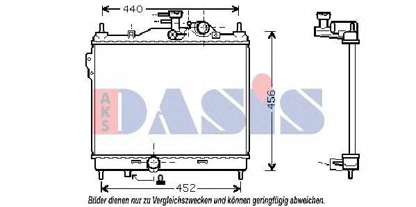 AKS DASIS 82002103 Радіатор, охолодження двигуна