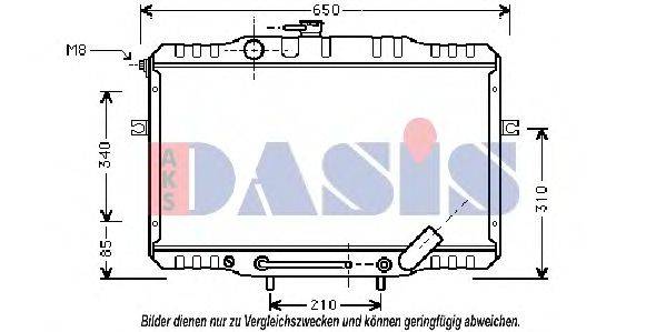 AKS DASIS HY2055 Радіатор, охолодження двигуна