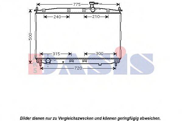 AKS DASIS HY2173 Радіатор, охолодження двигуна