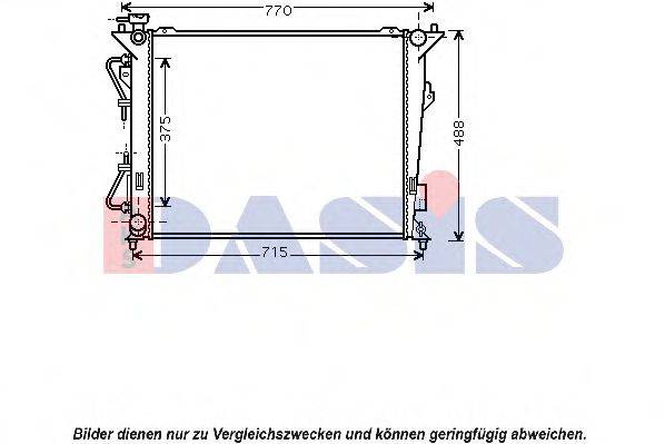 AKS DASIS HY2172 Радіатор, охолодження двигуна