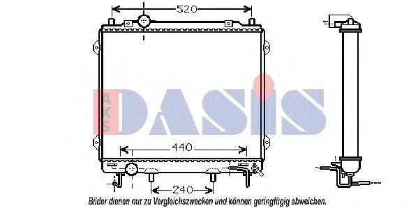AKS DASIS HY2146 Радіатор, охолодження двигуна