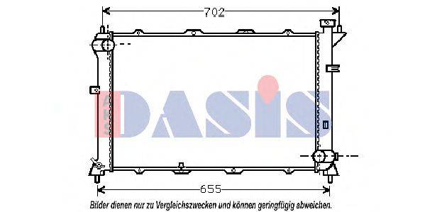 AKS DASIS 82002024 Радіатор, охолодження двигуна
