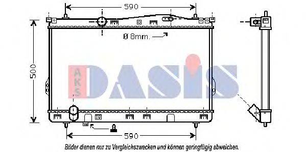 AKS DASIS HY2077 Радіатор, охолодження двигуна