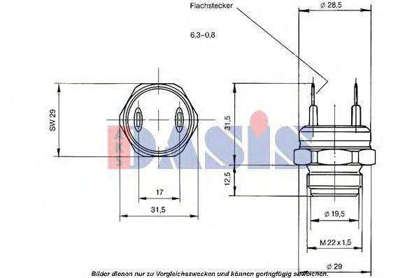 AKS DASIS 7414071 Термивимикач, вентилятор радіатора