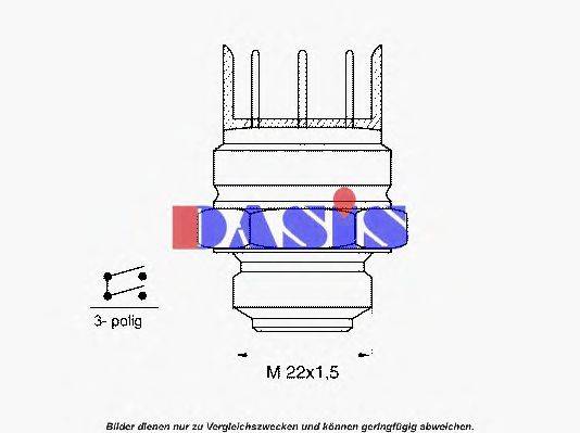 AKS DASIS 5013 Термивимикач, вентилятор радіатора
