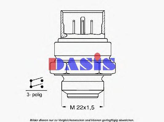 AKS DASIS 1577 Термивимикач, вентилятор радіатора