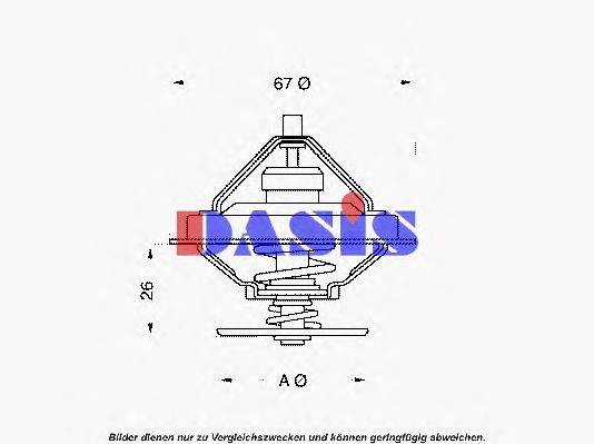AKS DASIS 511180 Термостат, охолоджуюча рідина