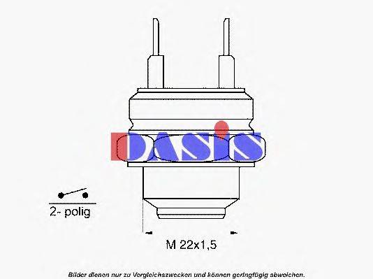 AKS DASIS 1322 Термивимикач, вентилятор радіатора