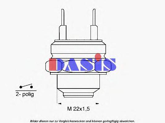 AKS DASIS 601092D Термивимикач, вентилятор радіатора
