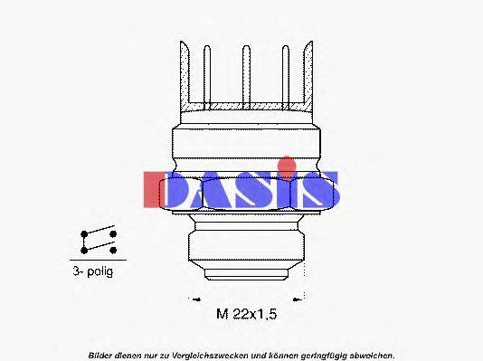 AKS DASIS 601785D Термивимикач, вентилятор радіатора