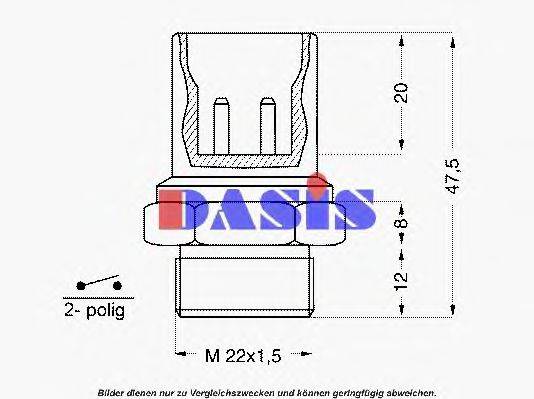 AKS DASIS 603188D Термивимикач, вентилятор радіатора