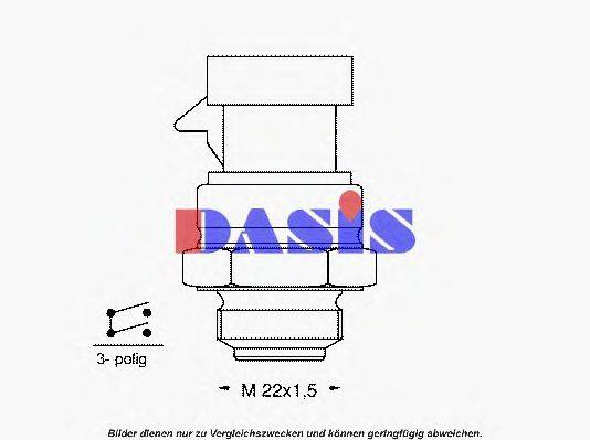 AKS DASIS 1110 Термивимикач, вентилятор радіатора