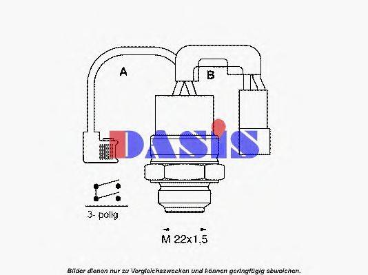 AKS DASIS 604088 Термивимикач, вентилятор радіатора