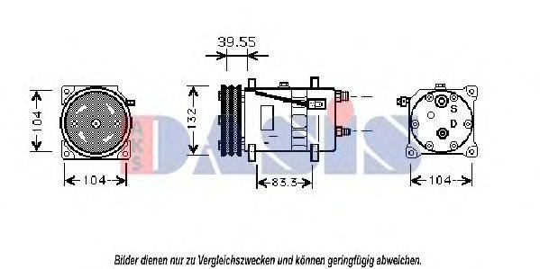 AKS DASIS VWK074 Компресор, кондиціонер