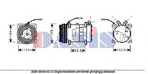AKS DASIS UVK054 Компресор, кондиціонер