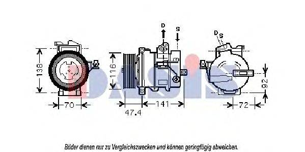 AKS DASIS JPB000173 Компресор, кондиціонер