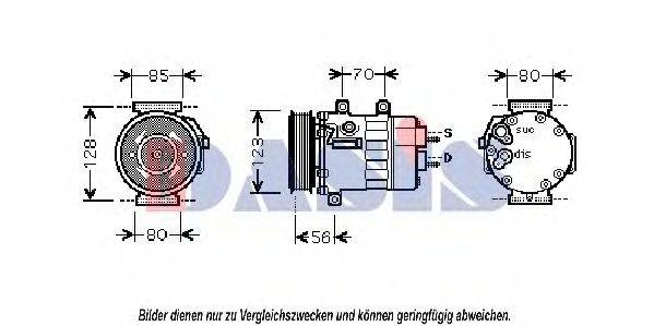 AKS DASIS CNK254 Компресор, кондиціонер
