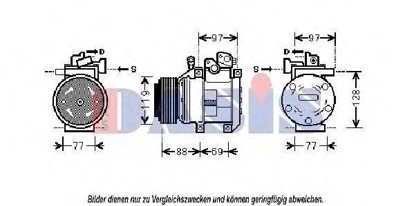 AKS DASIS 977013E050 Компресор, кондиціонер
