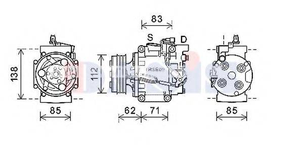 HONDA 38810R3RE02 Компресор, кондиціонер