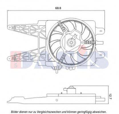 AKS DASIS FT7553 Вентилятор, охолодження двигуна