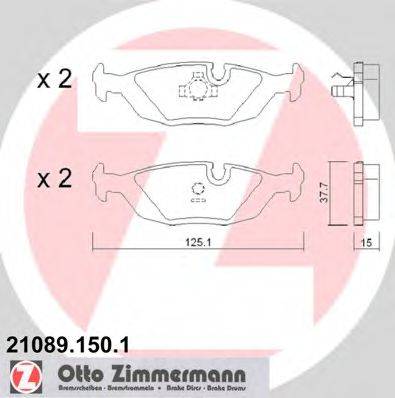 DEX 2072.0 Комплект гальмівних колодок, дискове гальмо
