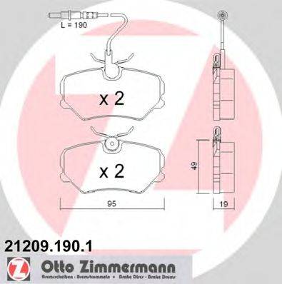 DEX 2101.0 Комплект гальмівних колодок, дискове гальмо