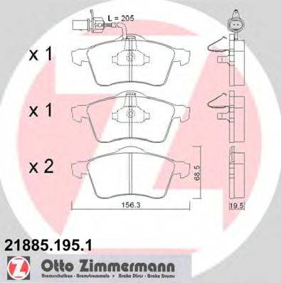 DEX 2272.1 Комплект гальмівних колодок, дискове гальмо