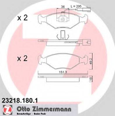 DEX 2282.0 Комплект гальмівних колодок, дискове гальмо