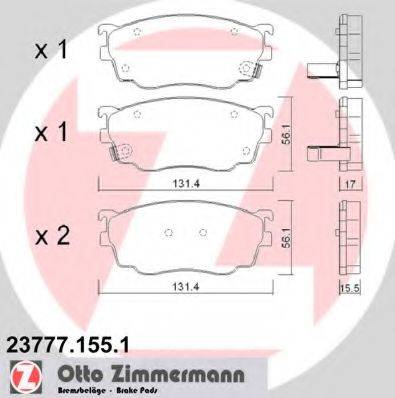 DEX 2310.0 Комплект гальмівних колодок, дискове гальмо