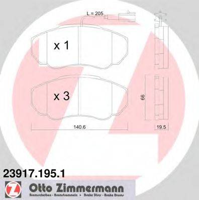 DEX 2334.0 Комплект гальмівних колодок, дискове гальмо