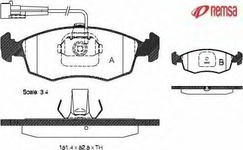 KAWE 81267 Комплект гальмівних колодок, дискове гальмо