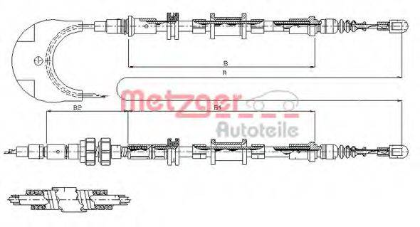 FORD 7185444 Трос, стоянкова гальмівна система