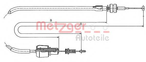 KAWE G61390 Тросик газу