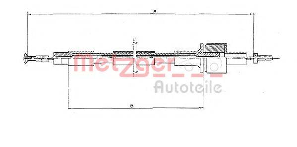 PEX 50197 Трос, управління зчепленням