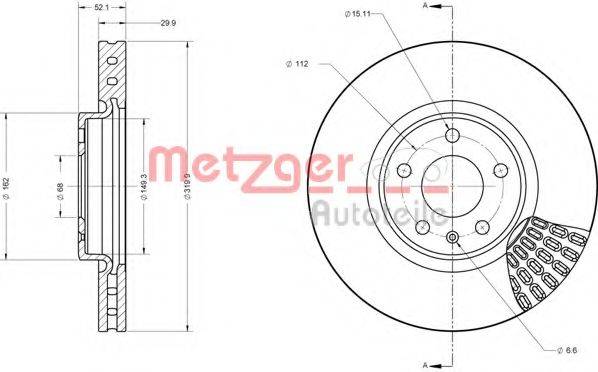 METELLI 231249 гальмівний диск