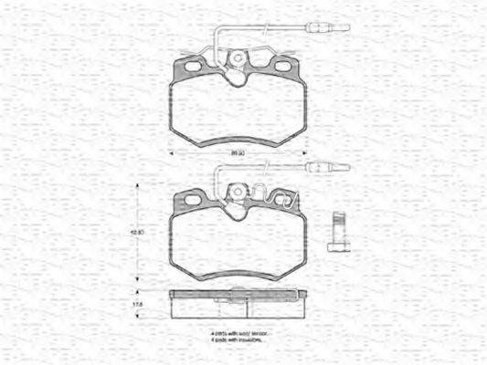 MAGNETI MARELLI 20989 Комплект гальмівних колодок, дискове гальмо