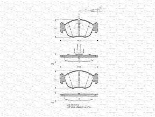 MAGNETI MARELLI 21430 Комплект гальмівних колодок, дискове гальмо