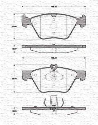 MAGNETI MARELLI BP1316 Комплект гальмівних колодок, дискове гальмо