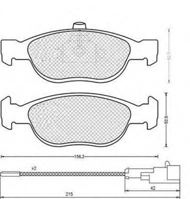 MAGNETI MARELLI 430216171034 Комплект гальмівних колодок, дискове гальмо