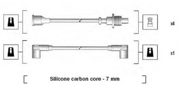 MAGNETI MARELLI MSK573 Комплект дротів запалювання