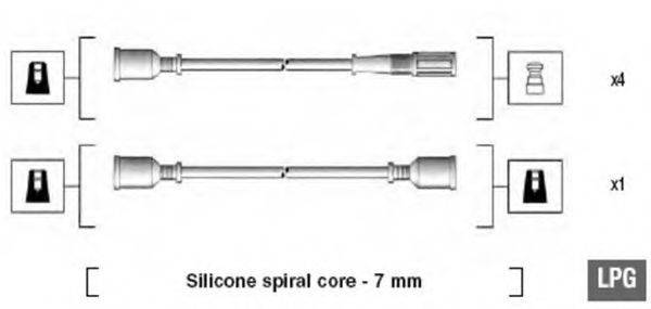 MAGNETI MARELLI MSK584 Комплект дротів запалювання