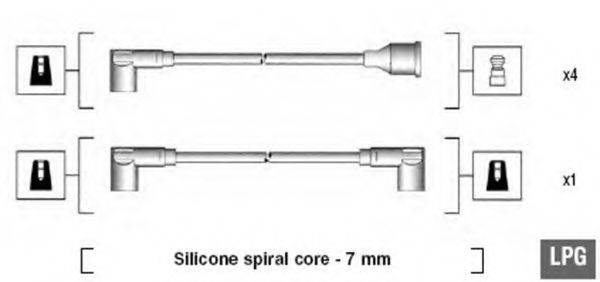 MAGNETI MARELLI MSK587 Комплект дротів запалювання