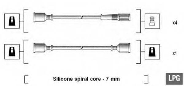 MAGNETI MARELLI MSK588 Комплект дротів запалювання