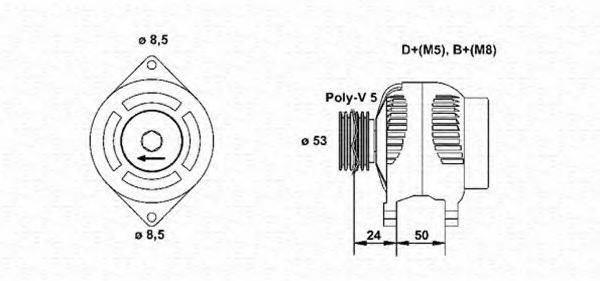 MAGNETI MARELLI 63321776 Генератор