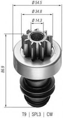 BOSCH 2006209915 Привід із механізмом вільного ходу, стартер