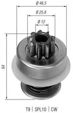 BOSCH 1006209101 Привід із механізмом вільного ходу, стартер
